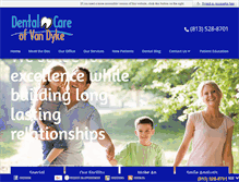 Tablet Screenshot of dentalcareofvandyke.com